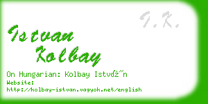 istvan kolbay business card